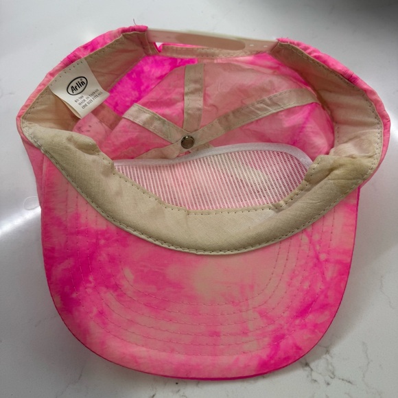 Vintage Arlin Pink Parachute Tie-Dye Cap Hat OSFA Made in Taiwan - Picture 6 of 7
